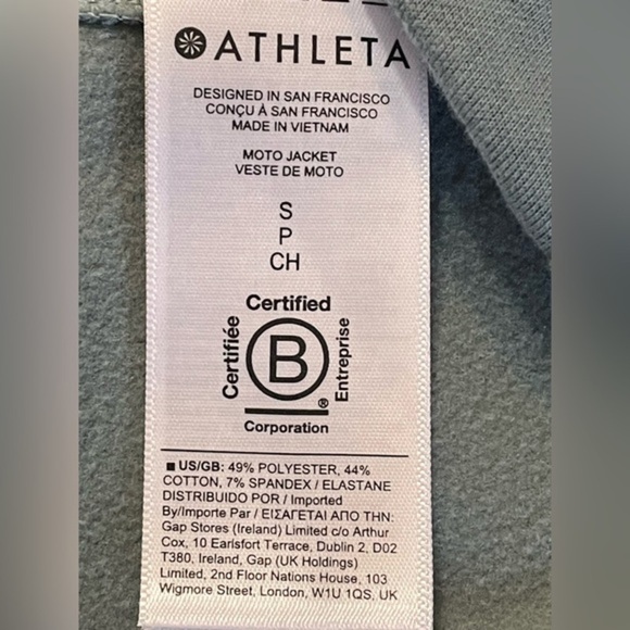 ATHLETA Moto Jacket Sweatshirt Minimalist
Full Zip City Travel Small - Picture 15 of 15
